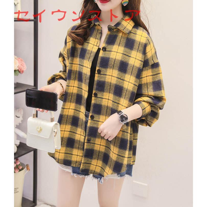 チェックシャツ チェック柄ブラウス カーディガン 羽織 チェック