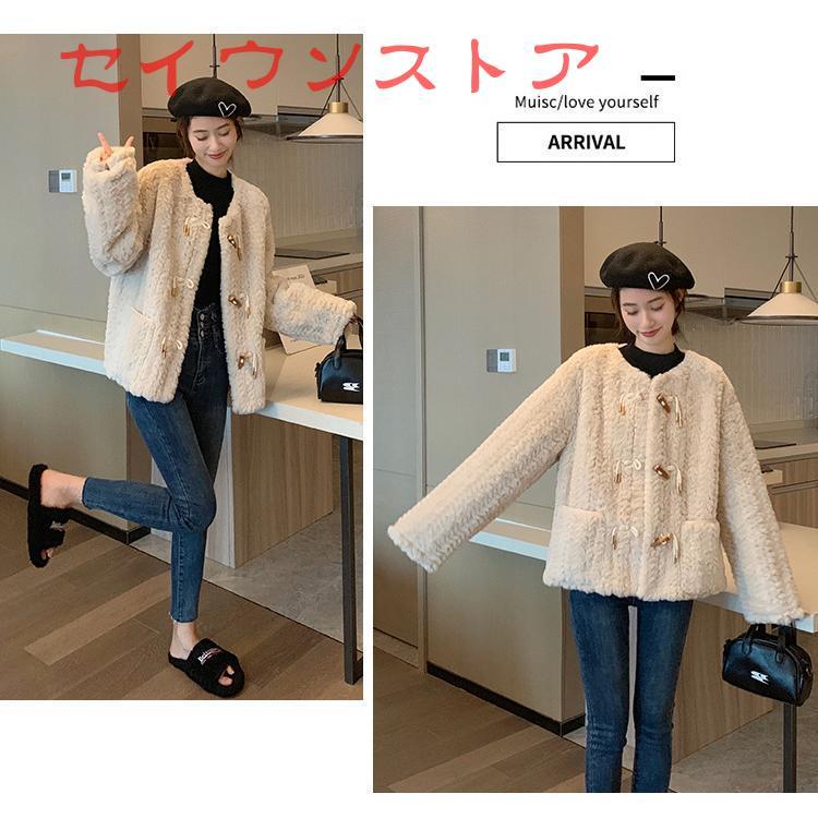コート ファーコート ダッフルコート ふわふわ 左右ポケット コート ファーコート ダッフルコート ふわふわ 左右ポケット