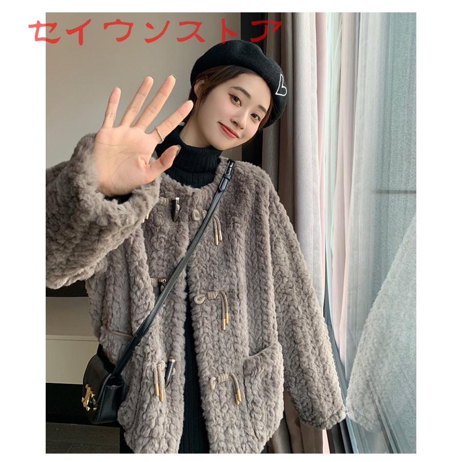 コート ファーコート ダッフルコート ふわふわ 左右ポケット コート ファーコート ダッフルコート ふわふわ 左右ポケット