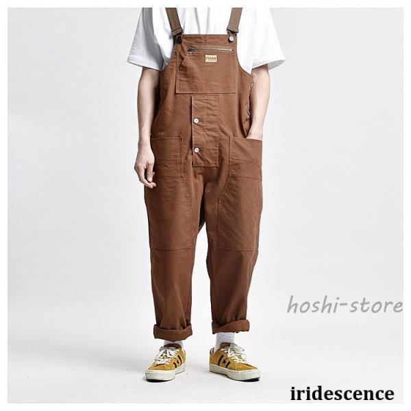 オーバーオール メンズ サロペット ゆとり 無地 ワークパンツ オールインワン サロペット ボトムス 作業服 春夏秋 お洒落 男性 カジュアル おしゃれミリタリーパ_10
