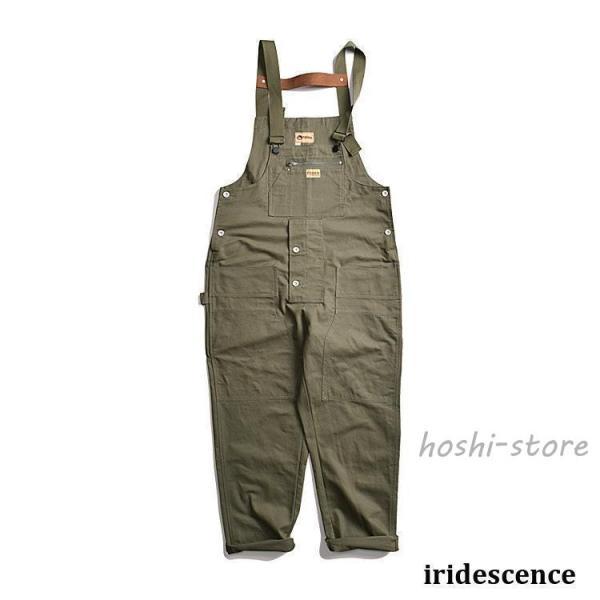 オーバーオール メンズ サロペット ゆとり 無地 ワークパンツ オールインワン サロペット ボトムス 作業服 春夏秋 お洒落 男性 カジュアル おしゃれミリタリーパ_16
