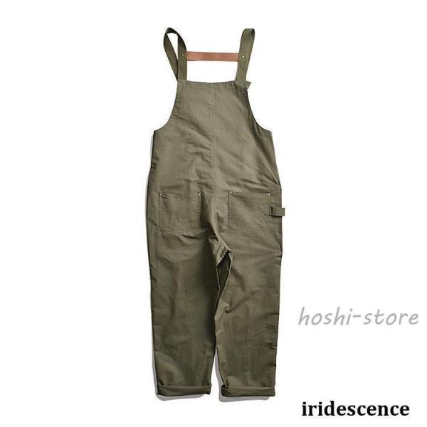 オーバーオール メンズ サロペット ゆとり 無地 ワークパンツ オールインワン サロペット ボトムス 作業服 春夏秋 お洒落 男性 カジュアル おしゃれミリタリーパ_17