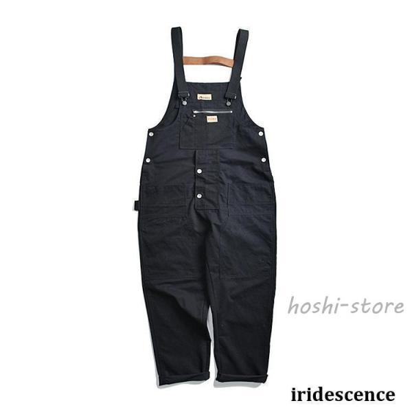 オーバーオール メンズ サロペット ゆとり 無地 ワークパンツ オールインワン サロペット ボトムス 作業服 春夏秋 お洒落 男性 カジュアル おしゃれミリタリーパ_1