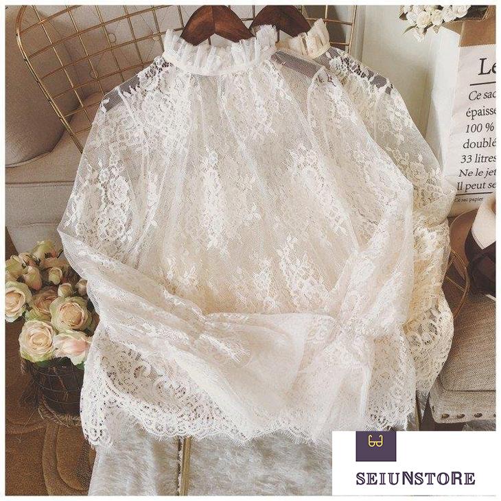 レディースファッション 極細繊維クロス 長袖 レディース レースブラウス 春秋 ブラウス 白レースインナー スピーカースリーブトップス ブラウス シャツ おしゃれ 韓国風 Inxvemqogw Www Slnb In