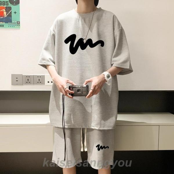 帝京第三半袖、ハーフパンツセット 上下セット メンズ ゆったり ハーフパンツ Tシャツ 半袖 夏 韓国