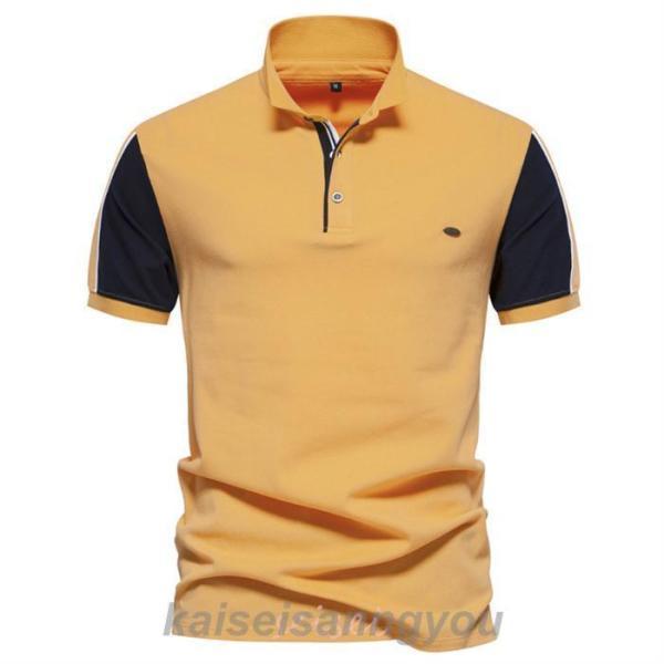 ポロシャツ メンズ 夏 半袖 ゴルフ POLOシャツ ゴルフシャツ 切り替え