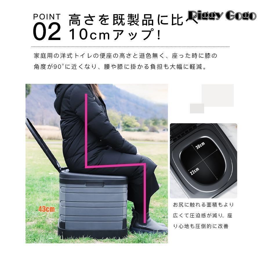 簡易トイレ 非常用 グッズ ポータブル 車中泊 キャンプ アウトドア 折りたたみ トイレ 防災 介護 登山 避難 緊急 仮設 携帯 椅子 野外 便器 水洗 車内 凝固剤