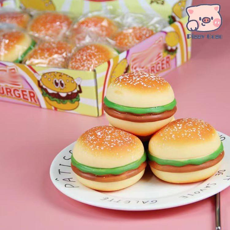 スクイーズプニプニハンバーガー低反発おもちゃストレス解消減圧グッズ