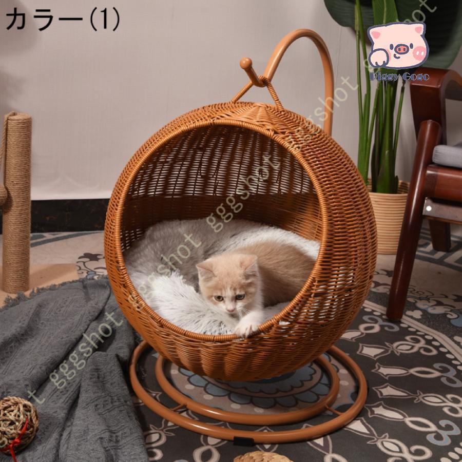 籐製 キャット ハウス ちぐらタイプ 猫小屋 猫ベッド キャットハウス