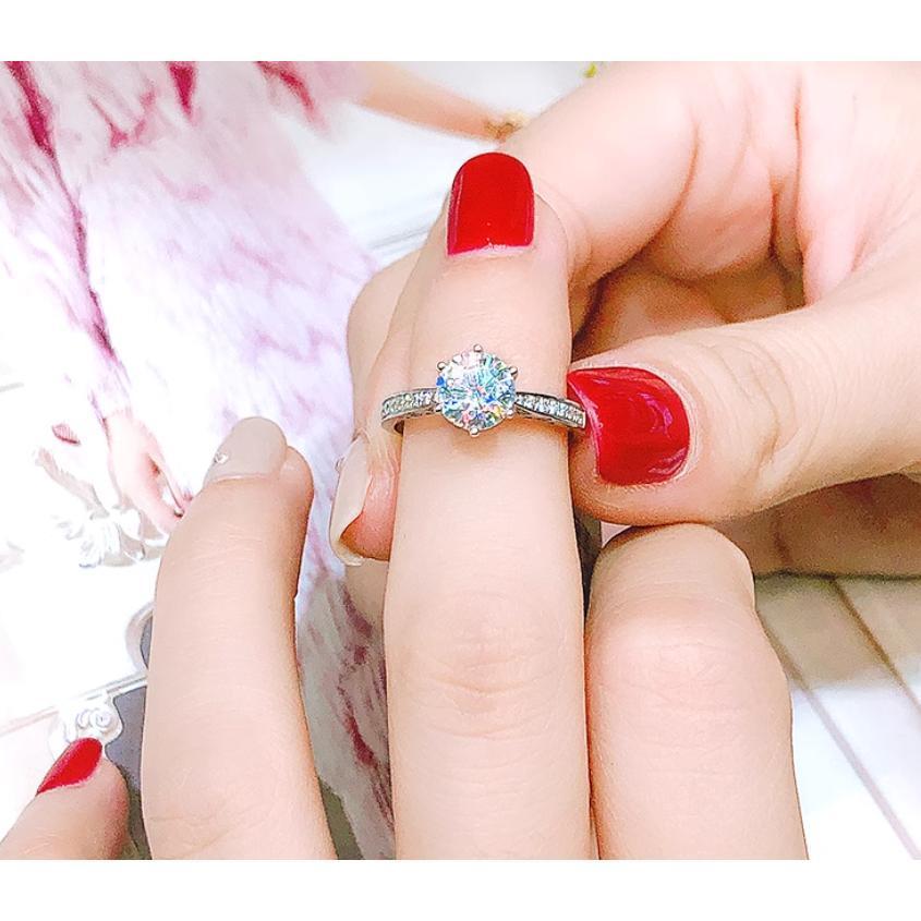 指輪 レディース 婚約指輪 安い 一粒 大粒 0.5カラット リング ダイヤモンド プラチナ  女性 結婚記念日 誕生日プレゼント ホワイトデーお返しの画像