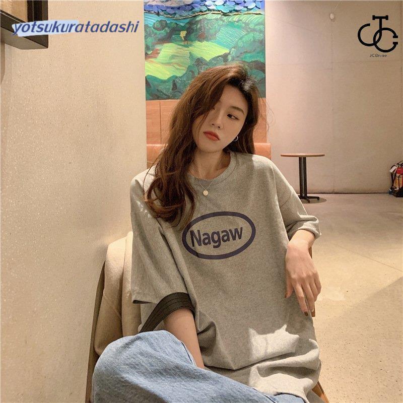 Tシャツ レディース 半袖 夏 ゆるい トップス 韓国ファッション 原宿系 