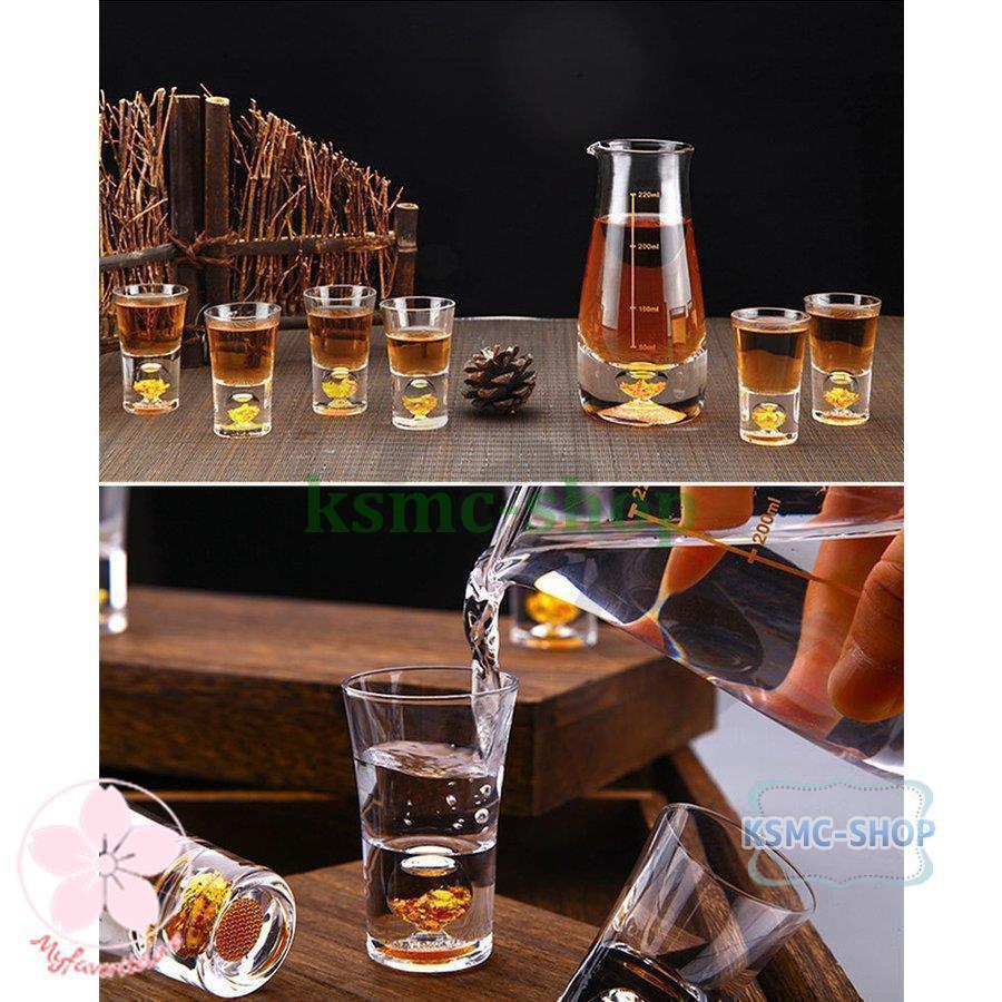 冷酒器セット 徳利 ガラス ガラス酒器セット 金箔酒器セット 酒器 日本酒 ガラス グラス カラフェ ギフト 敬老の日_11