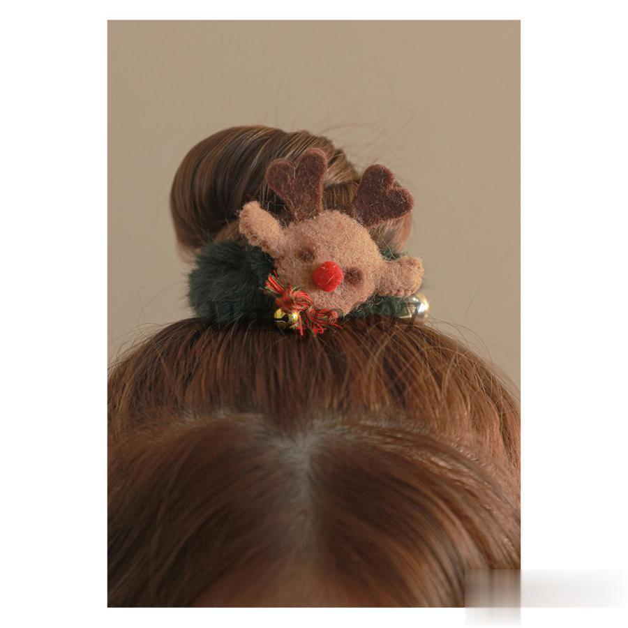 新作 ヘアゴム クリスマス ヘアアクセサリー フェイクファー もふもふ
