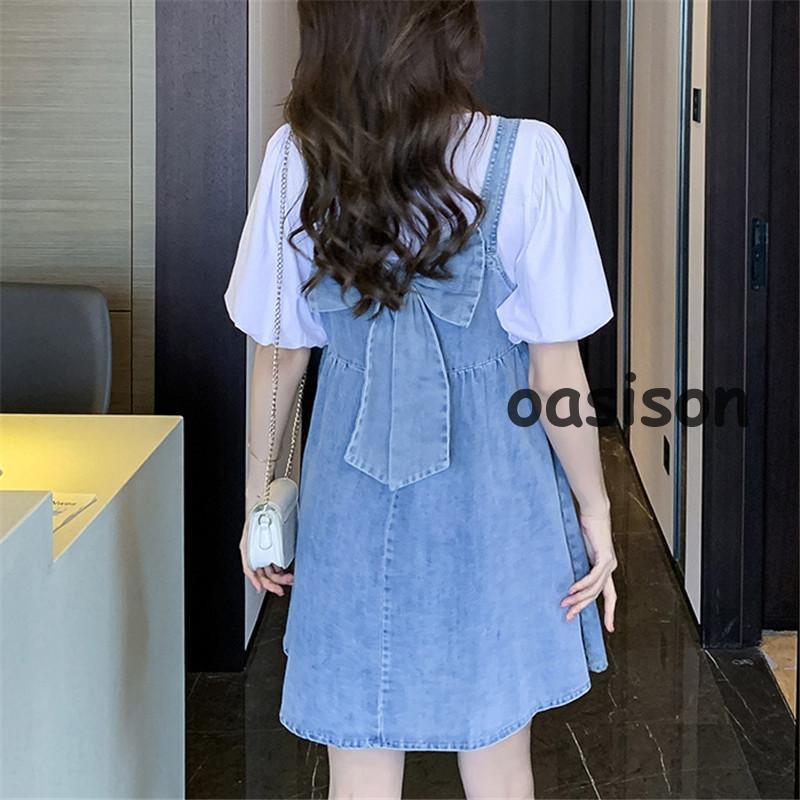 サロペットスカート レディース デニム フレア 2WAY 春服 夏服 ミニ丈 