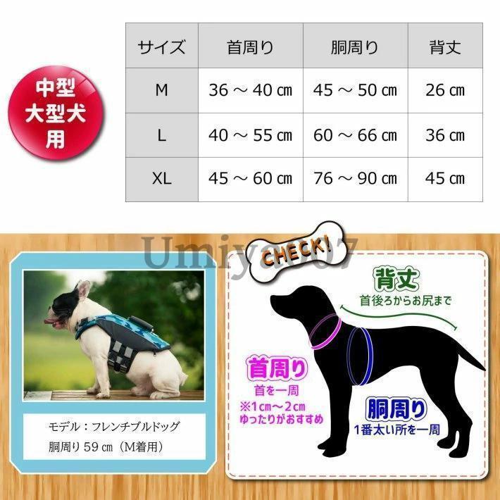 犬 ライフジャケット 救命胴衣 ペット 中型犬 大型犬 スイムウェア