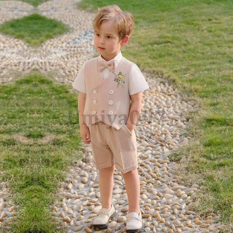 ピアノ発表会 服装 フォーマル 男の子 おしゃれ 半袖 夏 ベビーフォーマル 子供スーツセット 誕生日 入学式 結婚式 入園式 卒業式 お宮参り 記念撮影 小学生の画像