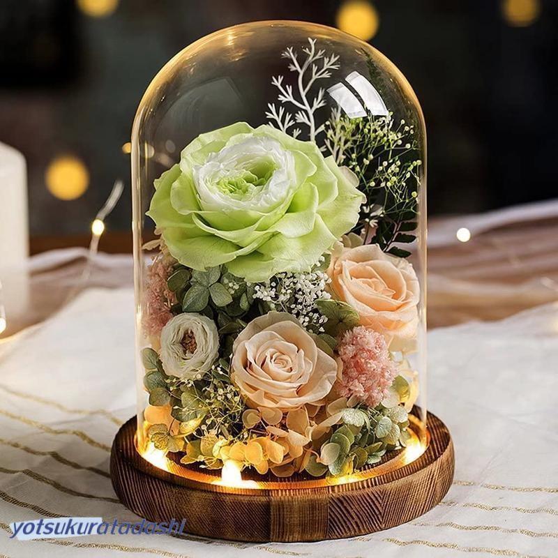 ドライフラワー プリザーブドフラワー 枯れない花 ガラスドーム 薔薇 バラ フラワーギフトプセント お祝い 誕生日 結婚記念日_14
