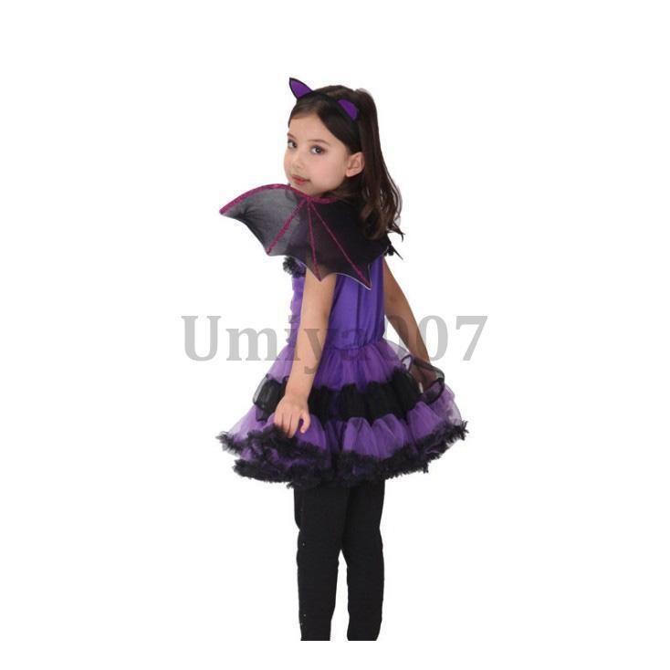ハロウィン コスプレ 魔女 コウモリ 悪魔 子供 女の子 衣装 仮装