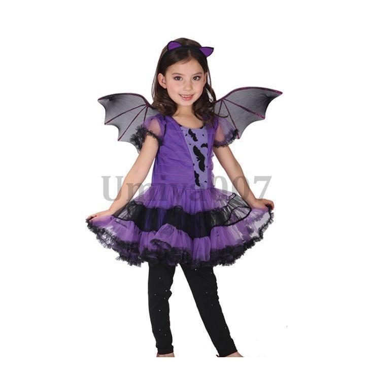 ハロウィン コスプレ 魔女 コウモリ 悪魔 子供 女の子 衣装 仮装