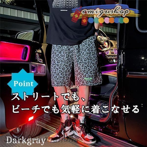 ショートパンツ メンズ ハーフパンツ ショーツ レオパード柄 総柄