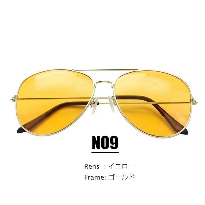 ティアドロップ サングラス ミラーレンズ 紫外線対策 UV400 レインボー