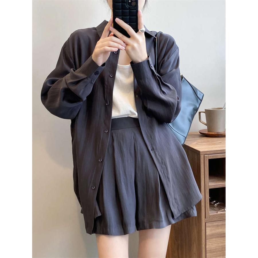 セットアップ レディース きれいめ 春夏 シアー ショートパンツ