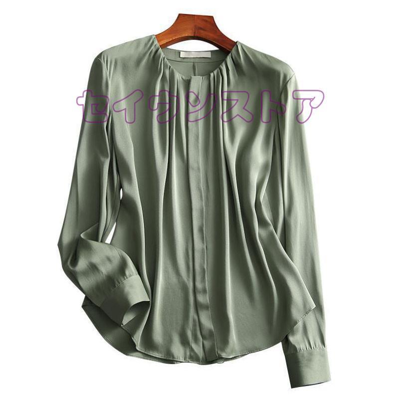 シフォン ブラウス レディース 七分袖 トップス スーツインナー