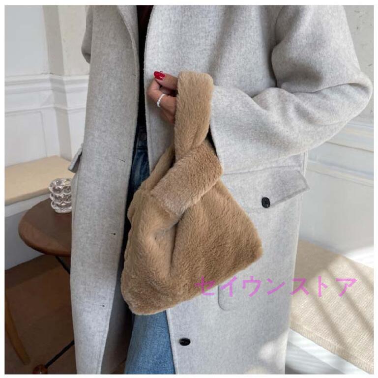 ファーバッグ レディース ミニバッグ ハンドバッグ ムートン バケツバッグ ふわふわ ボア 秋 冬 モコモコ お出かけ お洒落 可愛い 量軽 冬 | ブランド登録なし | 01
