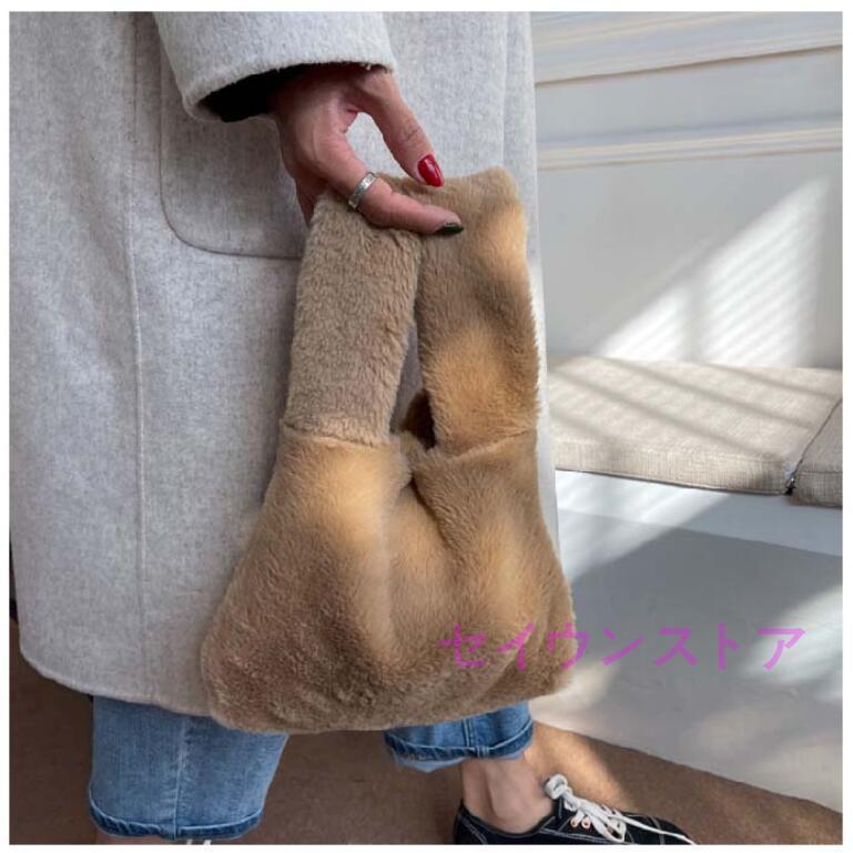 ファーバッグ レディース ミニバッグ ハンドバッグ ムートン バケツバッグ ふわふわ ボア 秋 冬 モコモコ お出かけ お洒落 可愛い 量軽 冬 | ブランド登録なし | 04