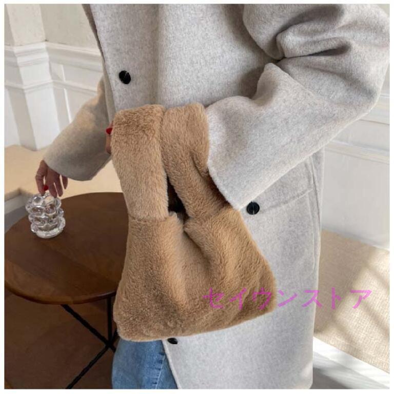 ファーバッグ レディース ミニバッグ ハンドバッグ ムートン バケツバッグ ふわふわ ボア 秋 冬 モコモコ お出かけ お洒落 可愛い 量軽 冬 | ブランド登録なし | 05