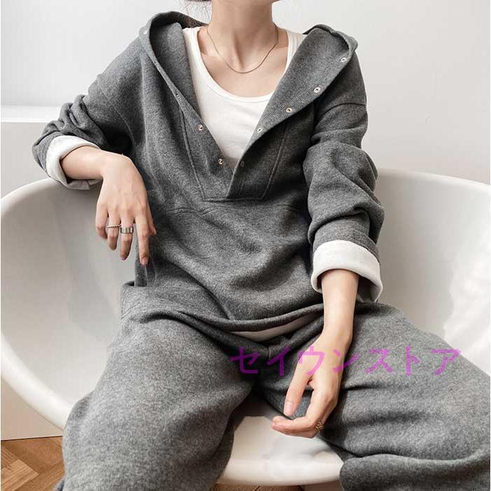 セットアップ スウェットパーカー レディース 秋冬 パーカー上下セット