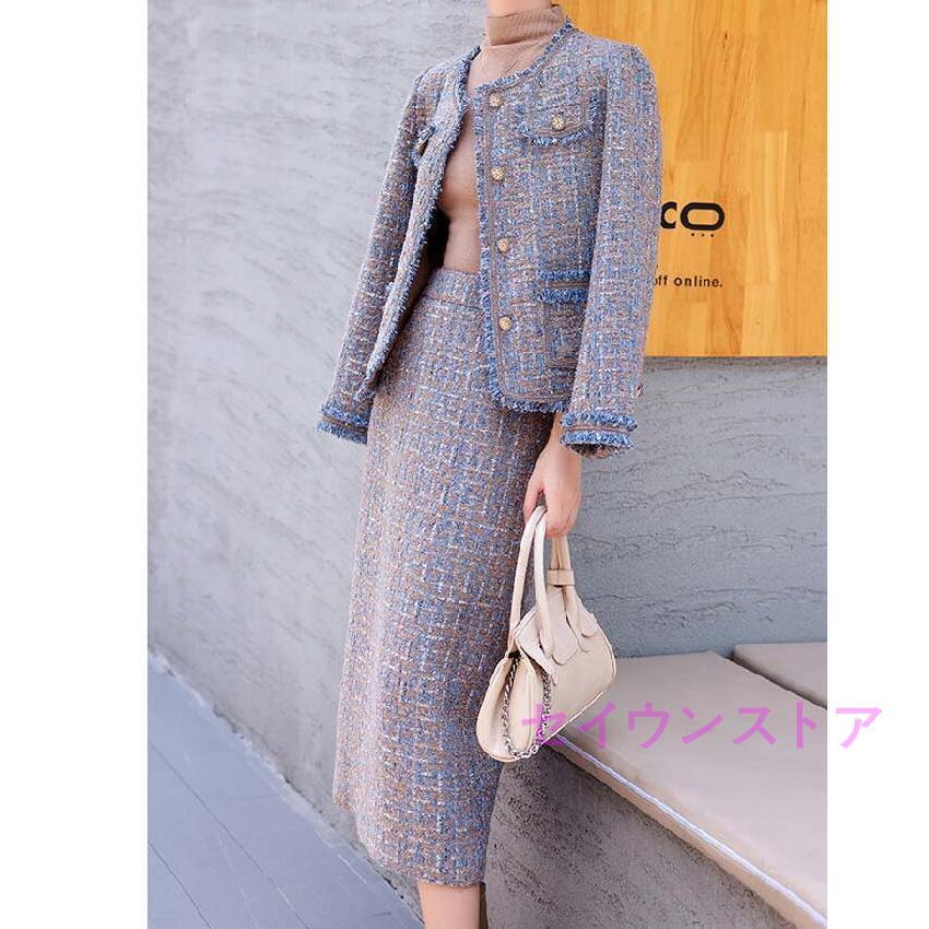 定価40万　ヴァレンティノローマ　ツイード ジャケット　スカートスーツ 人気 定価40万 スカートスーツ ジャケット ツイード