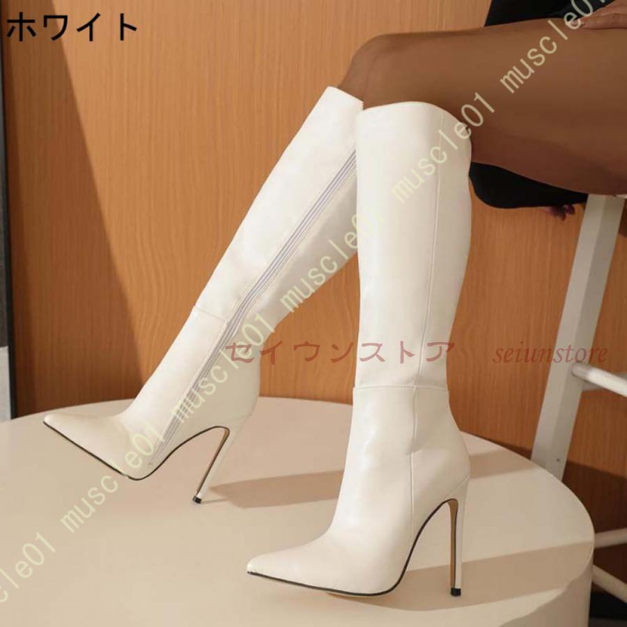 ポインテッドトゥ プラットフォーム ストレッチ ロングブーツ ポインテッドトゥ プラットフォーム ストレッチ ロングブーツ