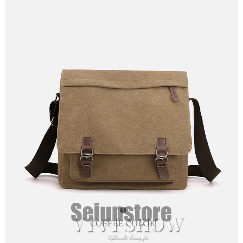 ショルダーバッグ メッセンジャーバッグ 上質キャンバス 帆布