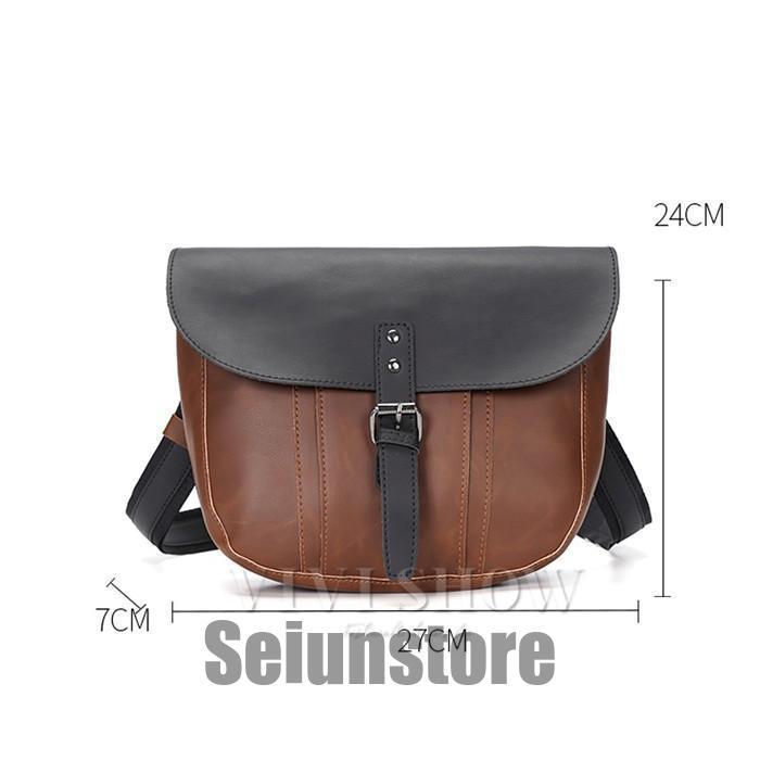 ショルダーバッグ レザー PU ツートン 革 メンズバッグ ショルダーバッグ レザー PU ツートン 革 メンズバッグ