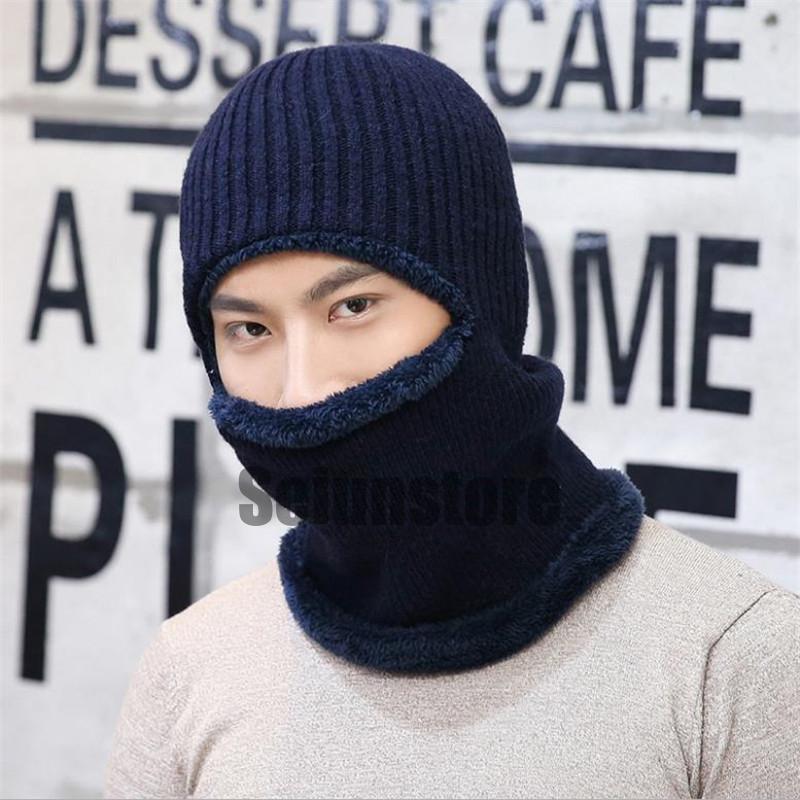 ニット帽 メンズ レディース 目出し帽 フェイスガード 裏起毛