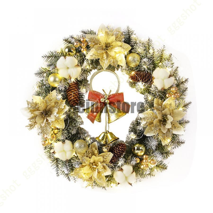 17.クリスマスリース クリスマス玄関リース38cm | iichi 日々の暮らしを心地よくする