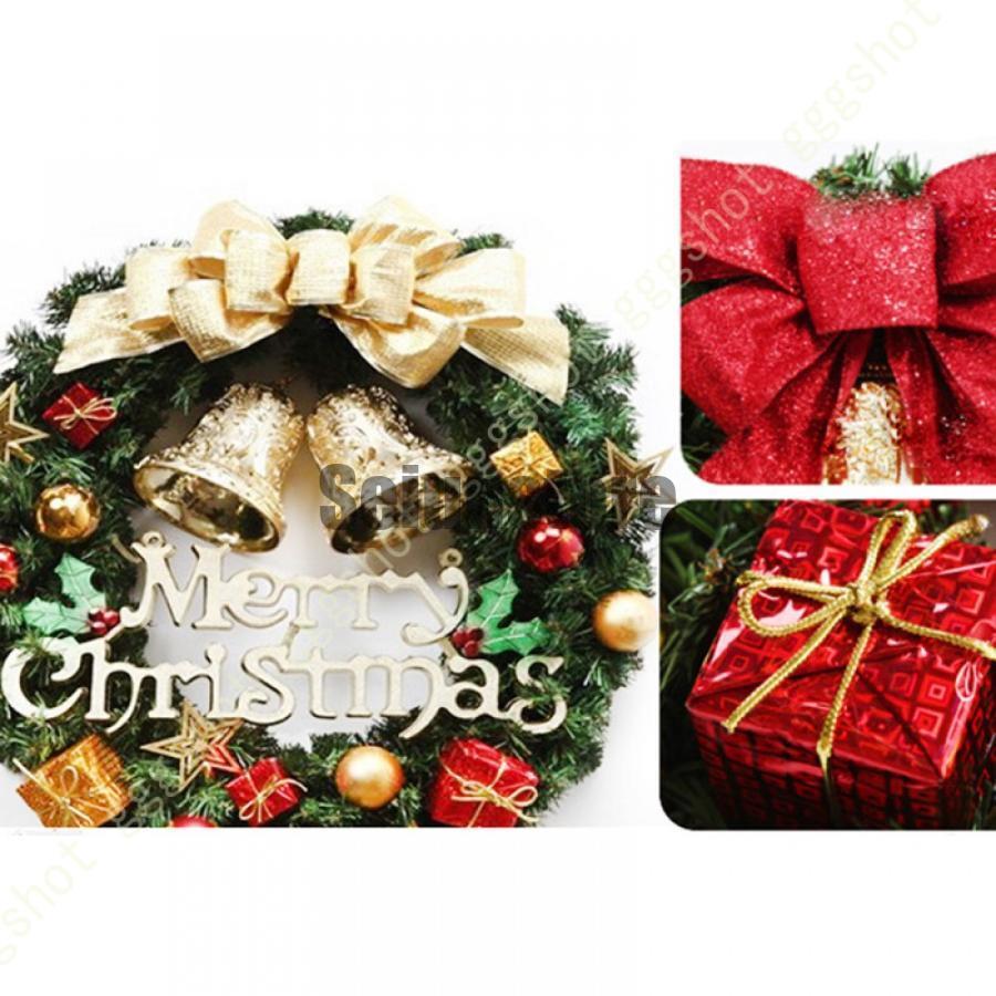 クリスマス リース 玄関ドア用 オーナメントボール 鈴 ベル