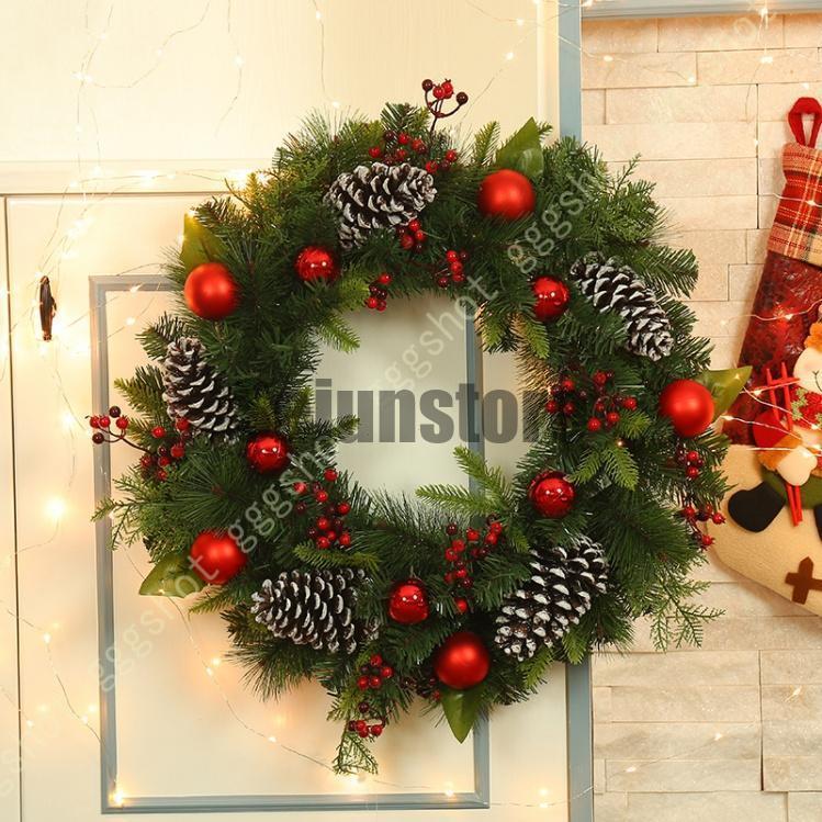 赤いベリーのクリスマスリース 約40cm ハンドメイド　壁掛け　ローソク飾り 赤いベリーのクリスマスリース 約40cm ハンドメイド 壁掛け