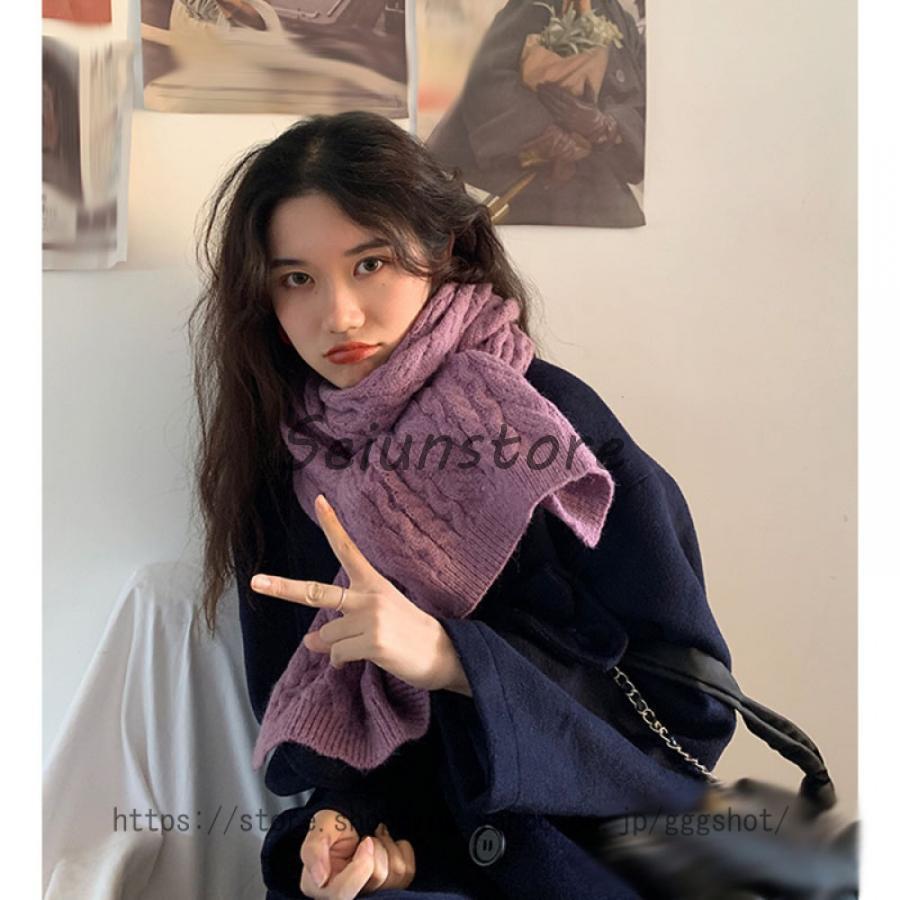 ニットマフラー レディース ロングマフラー カップルスカーフ ニットマフラー レディース ロングマフラー カップルスカーフ