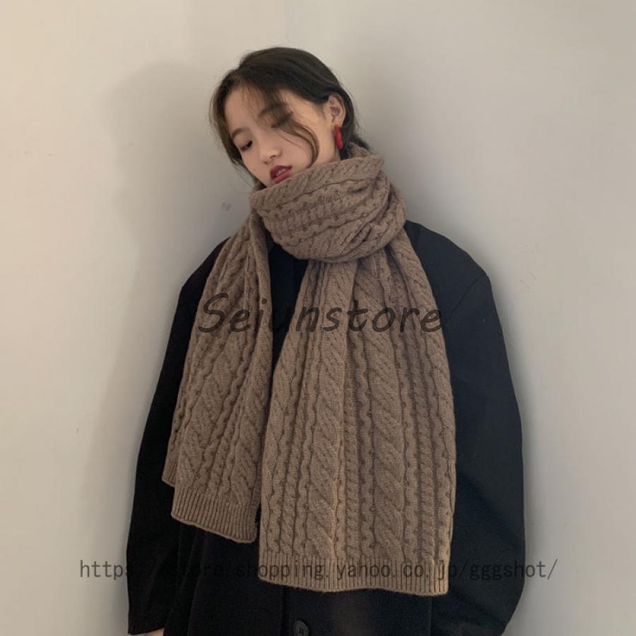ニットマフラー レディース ロングマフラー カップルスカーフ ニットマフラー レディース ロングマフラー カップルスカーフ