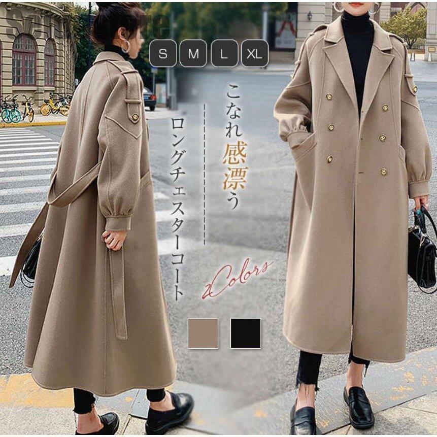 ✨マキシ丈＆XL＆カシミヤ✨ダブルチェスターコート 大きいサイズ  