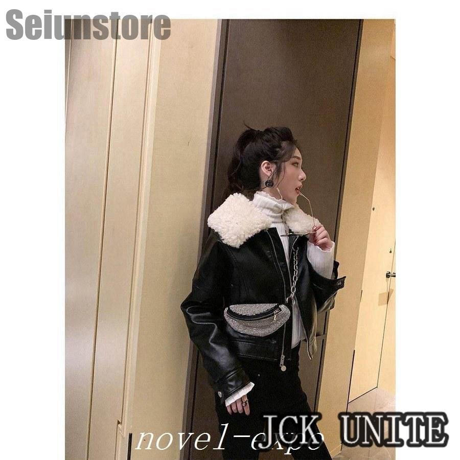 レザージャケット 裏ボア レディース 冬 ライダースジャケット