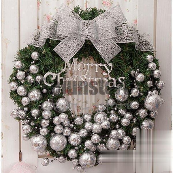 クリスマスリース/ドア飾りリボン/クリスマス飾り 大きいサイズ/玄関