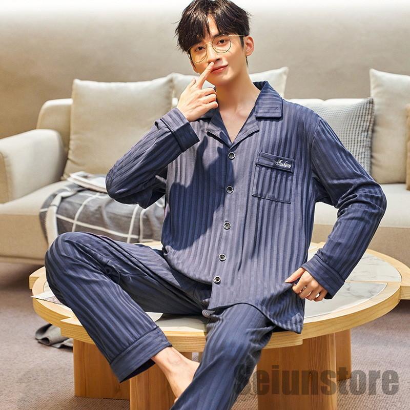 長袖 パジャマ メンズ セットアップ 上下セット 春 夏 秋 ルームウェア
