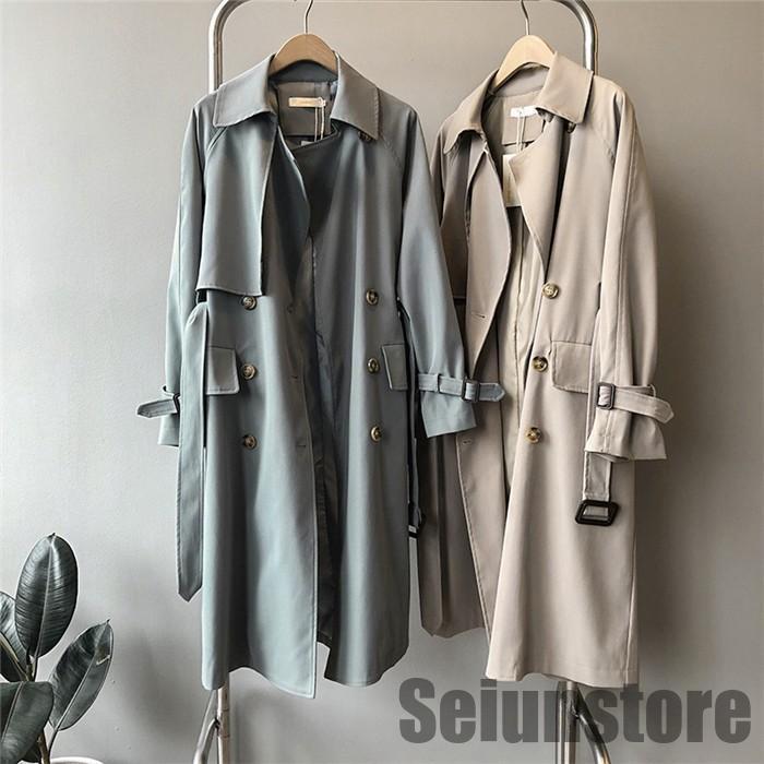 トレンチコート レディース 秋コート 長袖 ロング丈 アウター