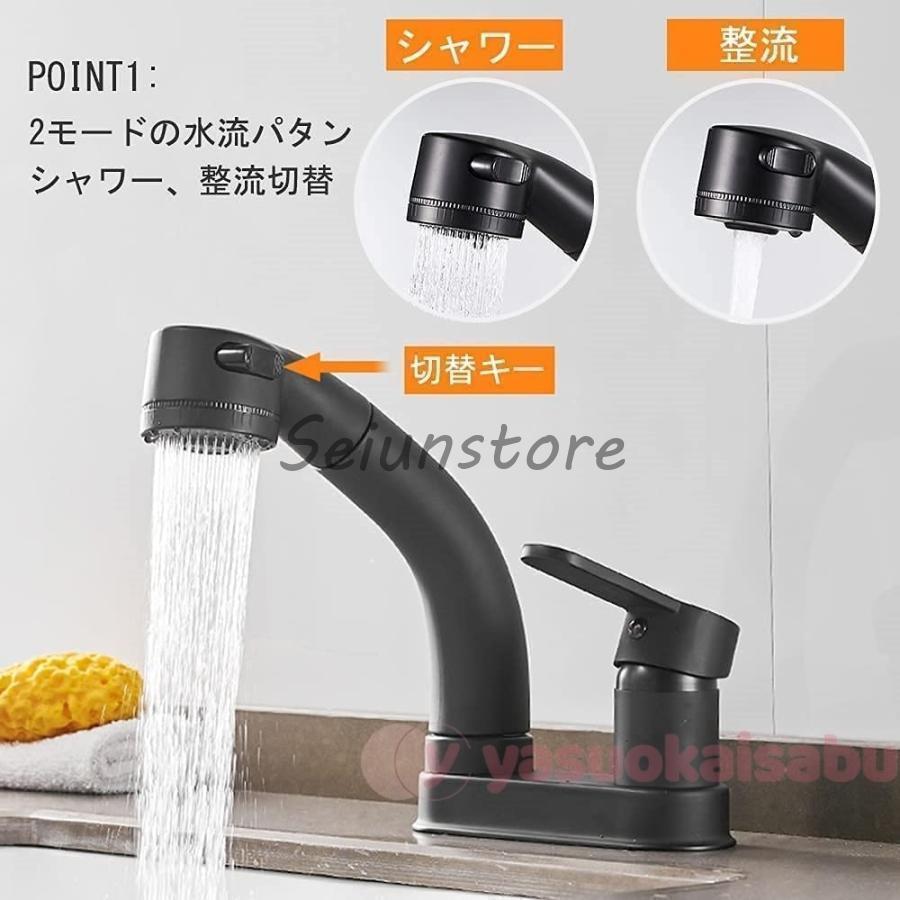 洗面台蛇口 混合水栓 ホース引き出し式 洗面水栓 シングルレバー 洗面台蛇口 混合水栓 ホース引き出し式 洗面水栓 シングルレバー