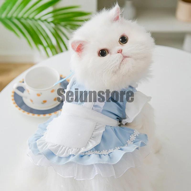 犬服 ドレス 洋服 ロリータ メイド服 仮装 ペット 猫服 小型犬 ブルー S 楽天市場】ペット洋服 猫服 犬服 ロリータ服 かわいい メイド服