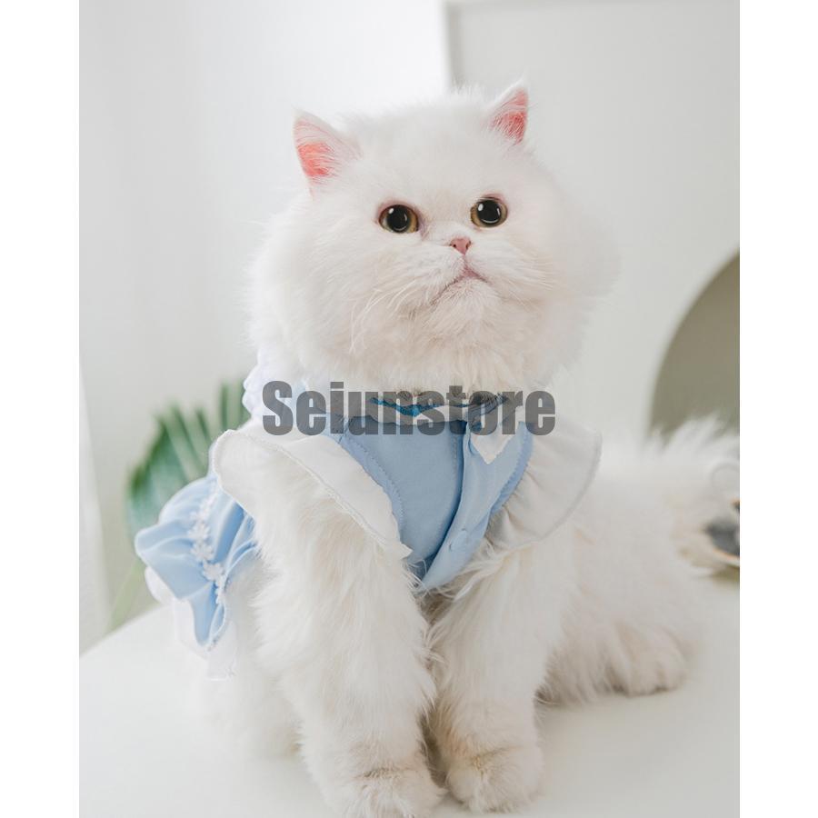 ペット洋服 猫服 犬服 ロリータ服 かわいい 猫用 ワンピース 犬