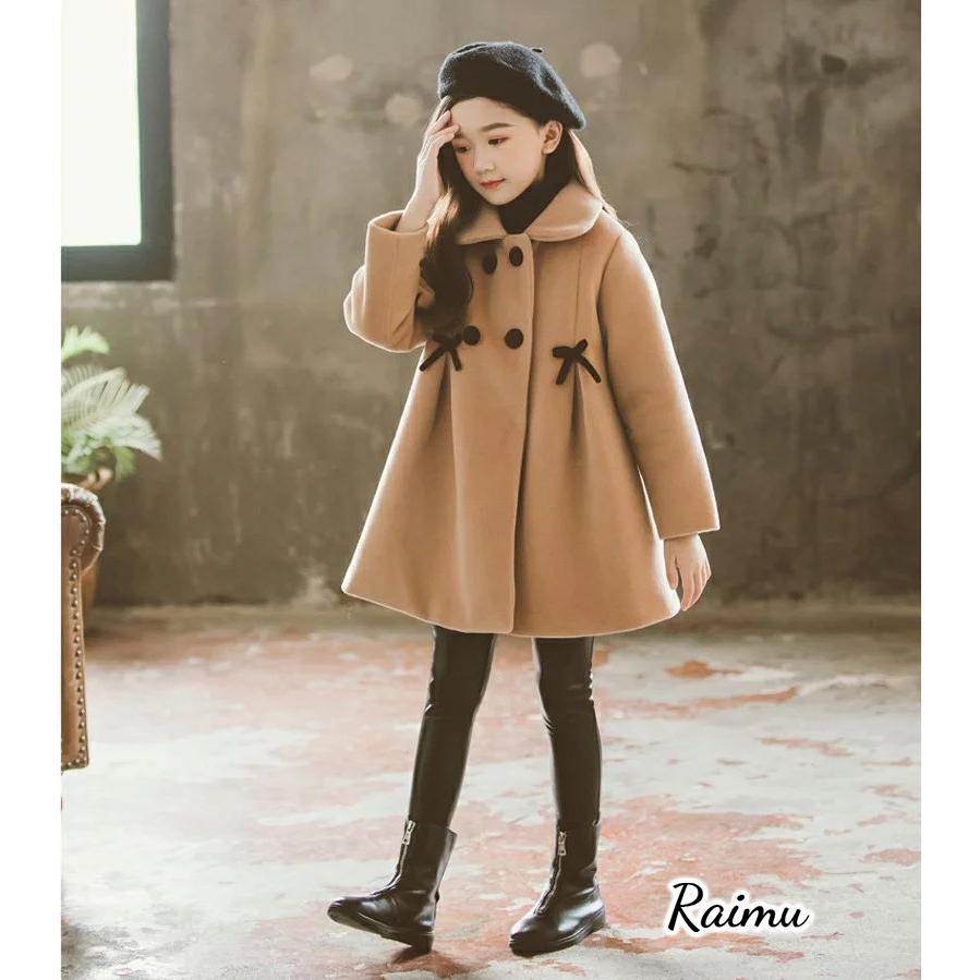 ラシャコート 中綿コート 子供服 冬服 女の子 コート ロングコート 